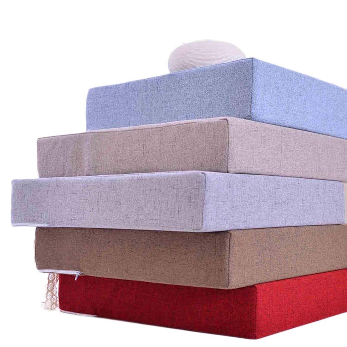 Cojín elevador de sillón grueso de 10 cm, cojín cuadrado grande para silla cómodo, 50 x 50 x 10 cm, espuma elástica extra gruesa para interiores y exteriores, coche, oficina
