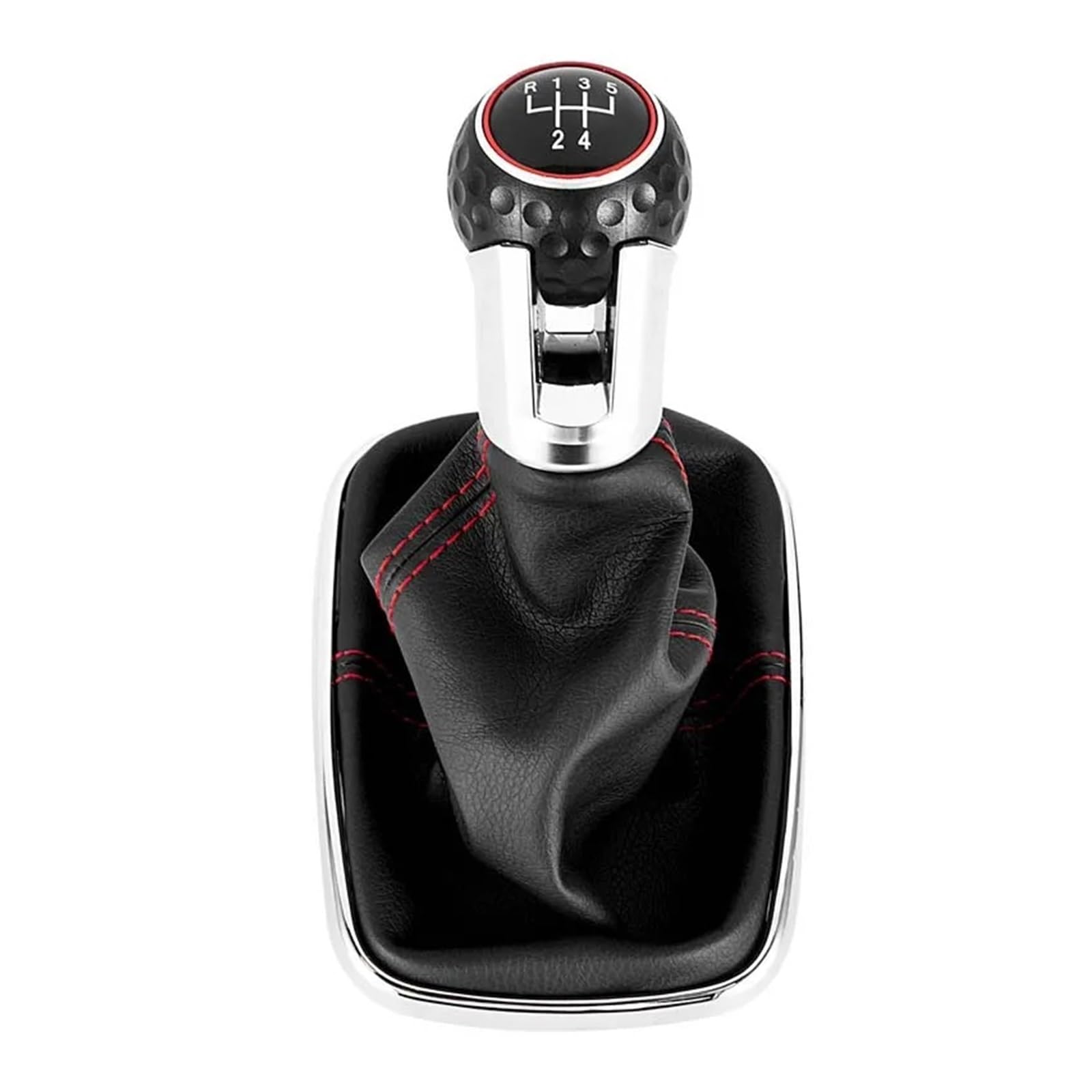 Qmtvfsrh 12Mm 5 Speed Car Gear Shift Knob 12Mm Car 5/6 Speed Gear Shift Knob Lever Shifter Gaiter Boot For Golf For Gti For Jetta Mk4 1999‑2005(12Mm 5 Speed)