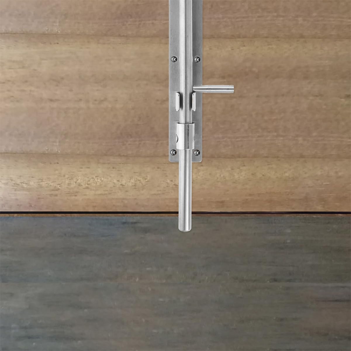 SHINEOFI 2pièces Serrure à Glissière Acier Inoxydable Système De Verrouillage Robuste Pour Portes Installation Facile Pour Sécurité à Domicile