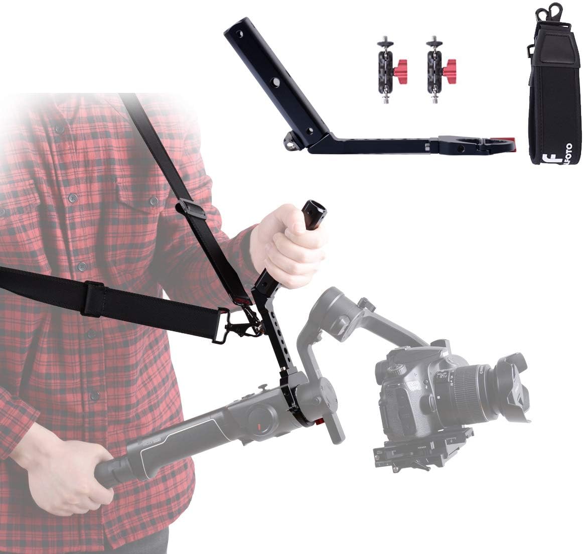 Super Big Clearance! DF DIGITALFOTO Terminator Hang Strap Mounting Clamp Accessories Compatible with Moza Air 2 and Crane 2 Gimbal Making It Like ZHIYUN WEEBILL LAB Crane 3 Setup Desgin