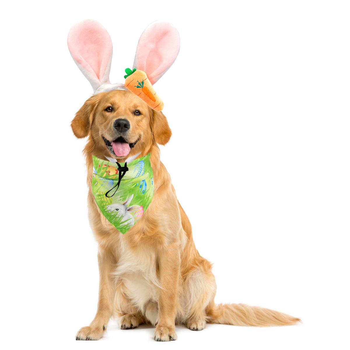 Amazon Com Cooshou 2 Pieces Dog Easter Carrot Bunny Ears Headband Dog Easter Bandana Puppy Dog Easter Party Costume Rabbit Ears Headwear For Pet Dogs Cats Easter Dog Cat Headband Bandanas Costume