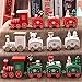 Dirgee 3 pcs Happy Arbres Train de Noël en Bois avec Bonhomme de Neige, Mini décor de Train for la fête de Noël, Train de Noël Jouets d'ornement for Enfants Cadeau Home Décoration