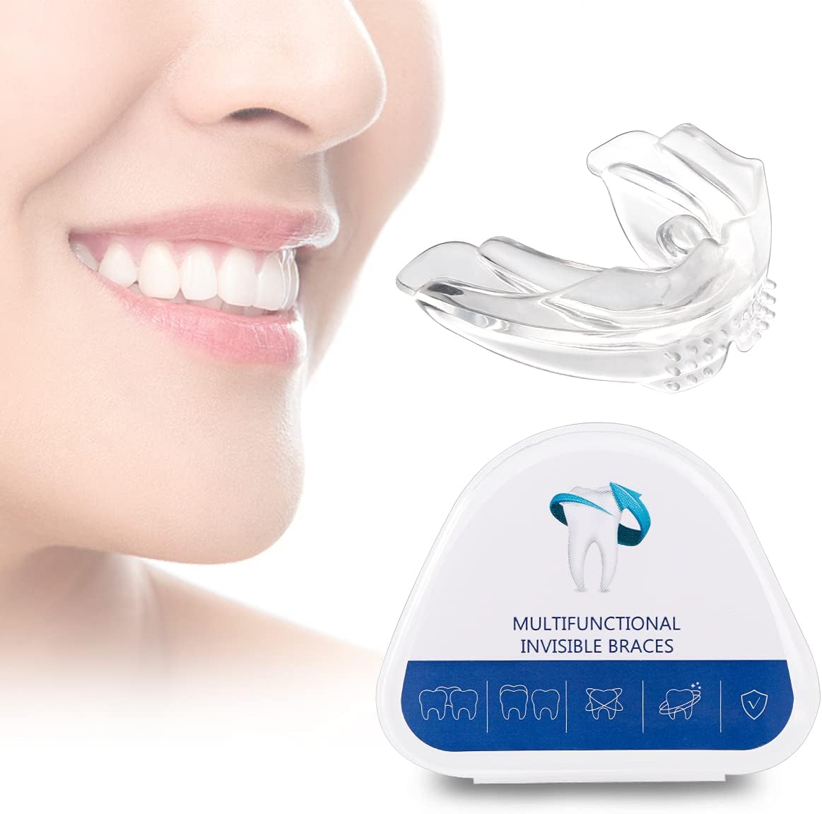 Electomania Teeth Aligners for Straightening Teeth, Dental Orthodontic Braces, Mouth Guard for Teeth Grinding, Teeth Braces with Storage Case (STAGE D3 Hard)