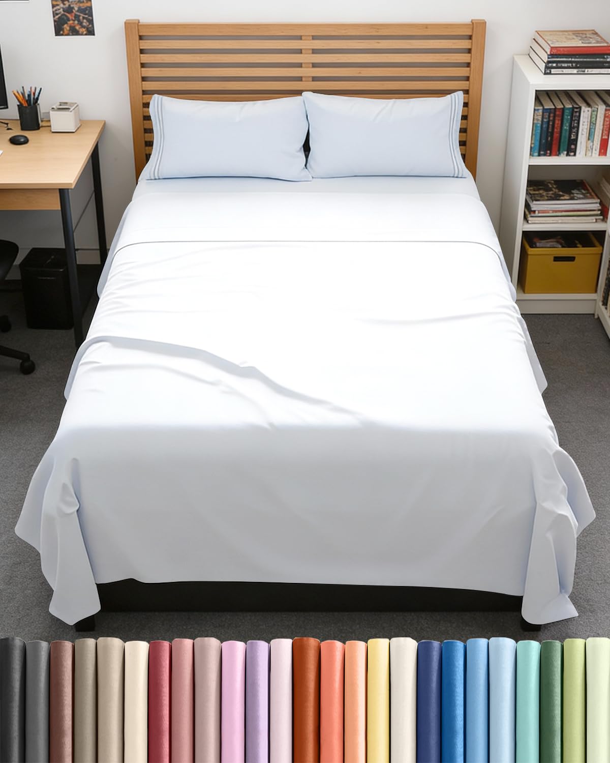 Full XL Bed Sheets - Extra Long Extended Full Sheet – Luxurious, Easy-Fit Sheet Set - Fits between 8” to 16 Deep Pockets, 54 x 80 for Full XL Mattresses - Ideal for Extra Long Full Beds