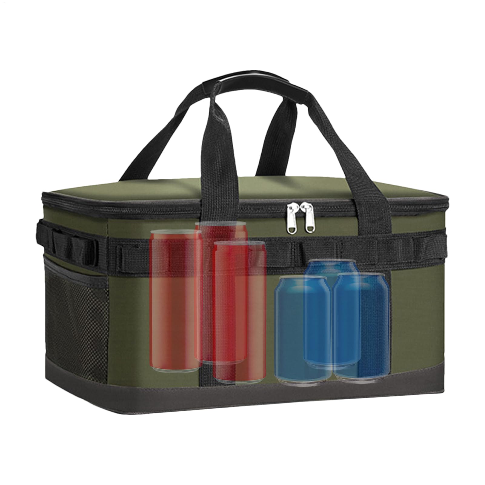 Borsa termica portatile, grande, a prova di perdite, con cerniera, per campeggio, picnic, pesca, viaggi, barca, kayak, golf, auto all'aperto