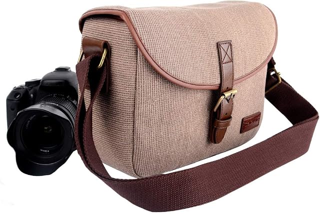Camera Shoulder Bag, Camera Bag with Removable Compartment Waterproof DSLR Case Adjustable Shoulder Strip SLR Camera Sling Bag for Nikon Sony Pender KR Series Camera Pouch for Cameras and Lens