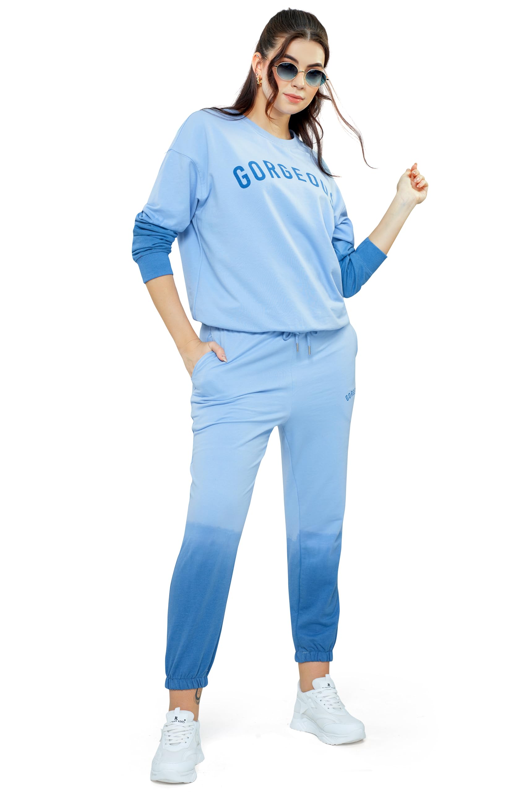 zeyo Women Cotton Track Suit Tie-Dye Printed Co-ords Set-picture-54