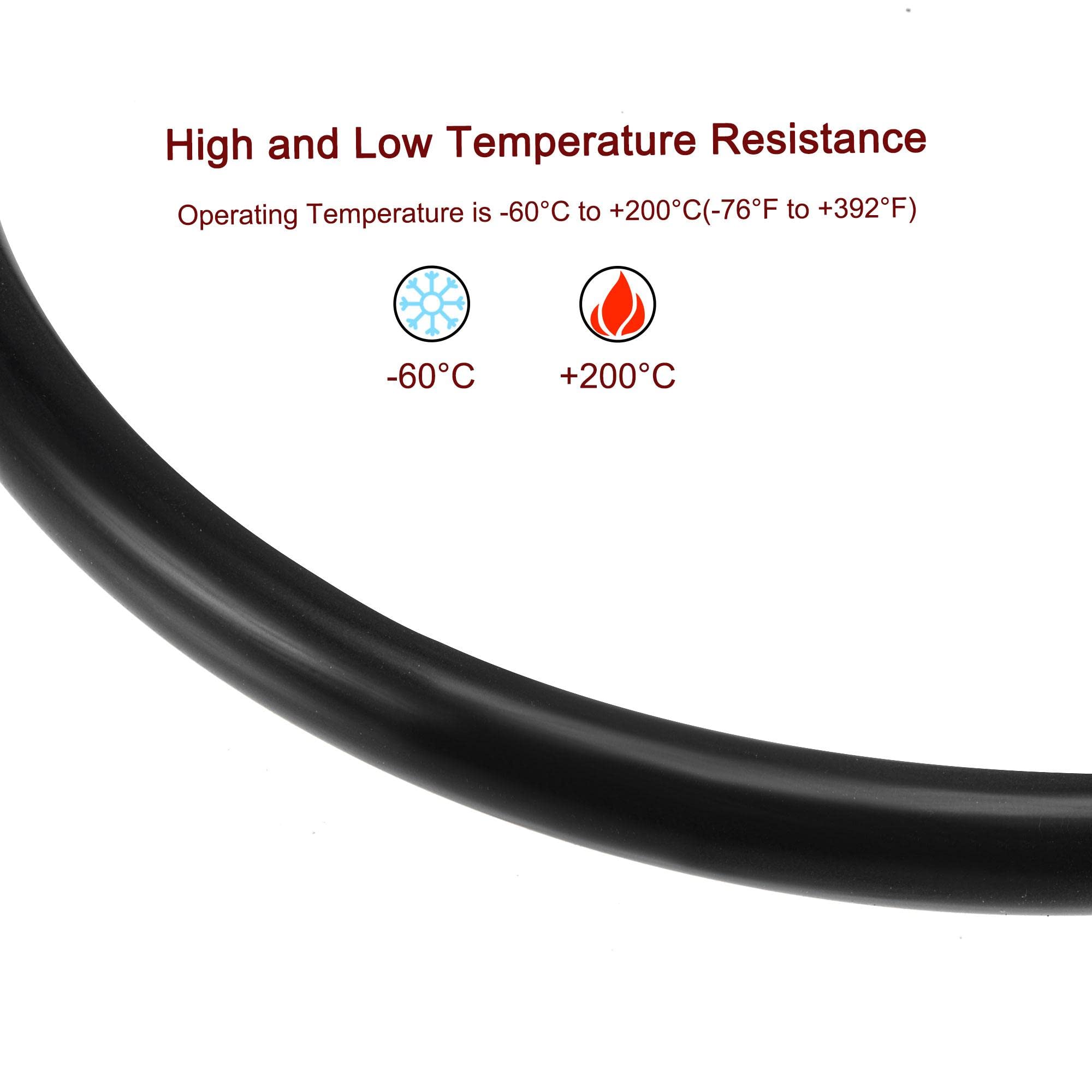 sourcing map Tuyau en silicone 14 mm ID 18 mm OD 1 m Noir Haute température pour tuyau d'eau Tube d'air