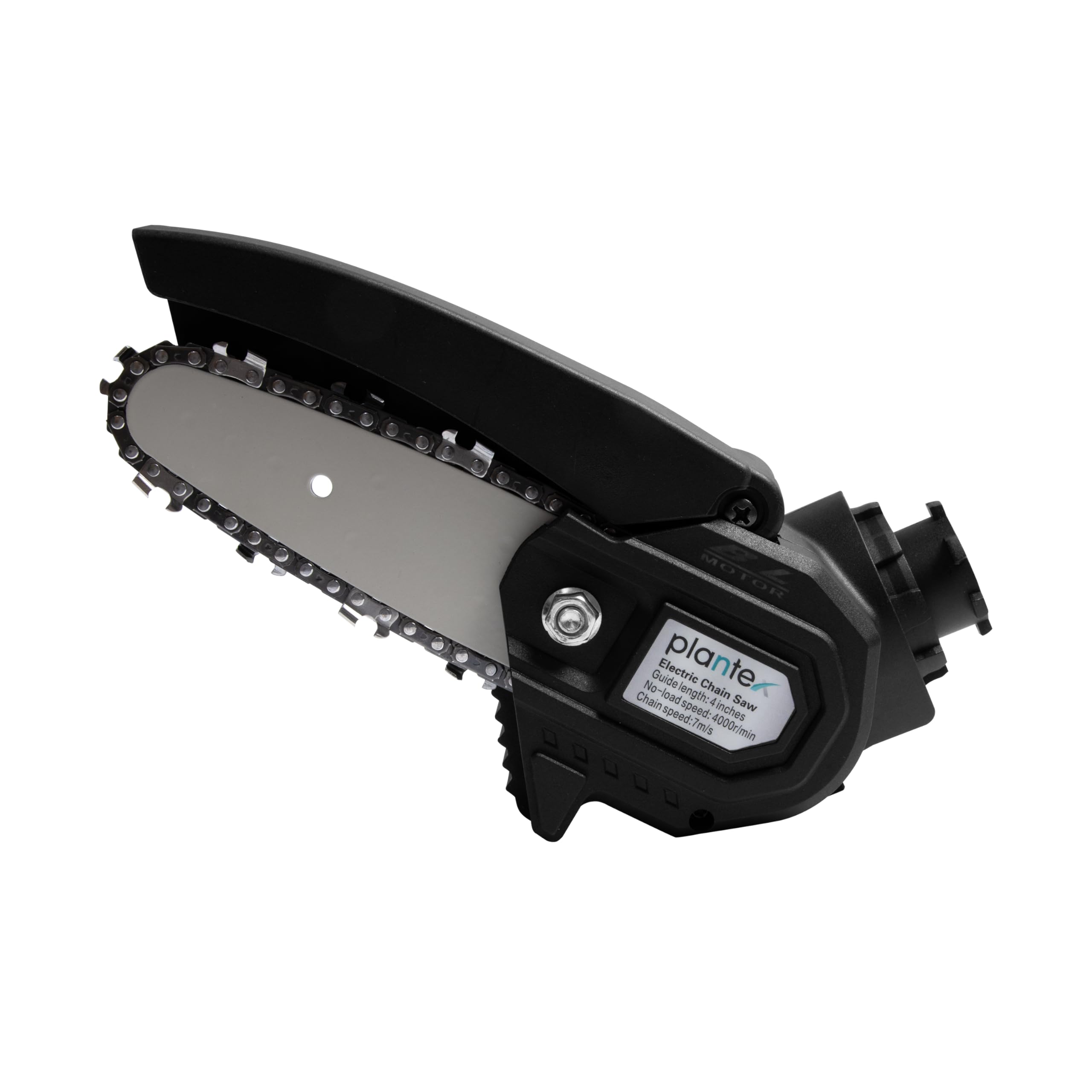Plantex Electric Chainsaw/4-Inch Cordless Chain Saw with 4000RPM Load Speed/7m/s Chain Speed/Lightweight Handheld Pruning Saw for Wood Cutting - Black (Mainframe, Battery & Charger Not Included)-image-6