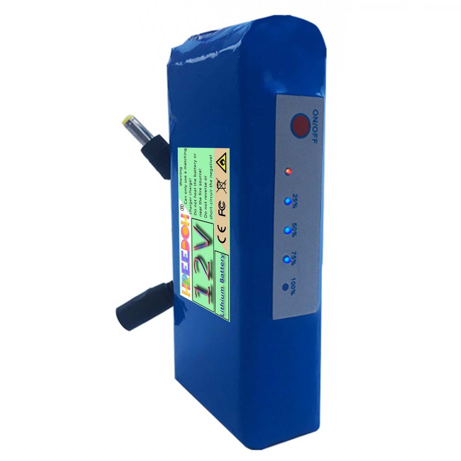 Batteria al Litio 12V Batteria Ricaricabile 5000mAh 6000mAh 7000mAh 9000mAh 12000mAh Batteria agli ioni di Litio per Strisce Luminose a LED con Caricabatterie,12v12000mah