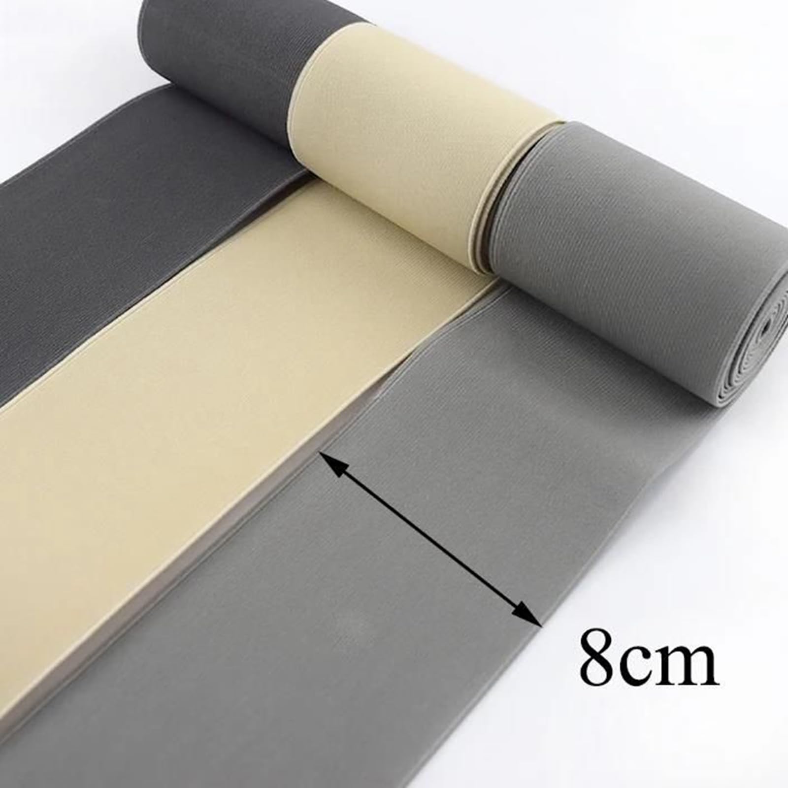 Bandas elásticas Banda elástica Ancha y Plana Cinta elástica de 2 Metros y 8 cm de Ancho for Coser Ropa Interior y Pantalones, Accesorios de Costura (8 cm de Ancho).(Color 15)