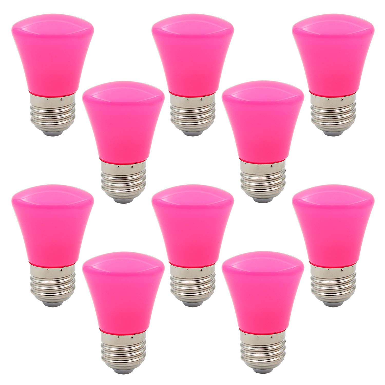 Garselis Pink Colored Bulbs Led 1W E27 G45 Lighting Bulb For Party Lighting, Party Christmas, Led Coloured Golfball Bulb