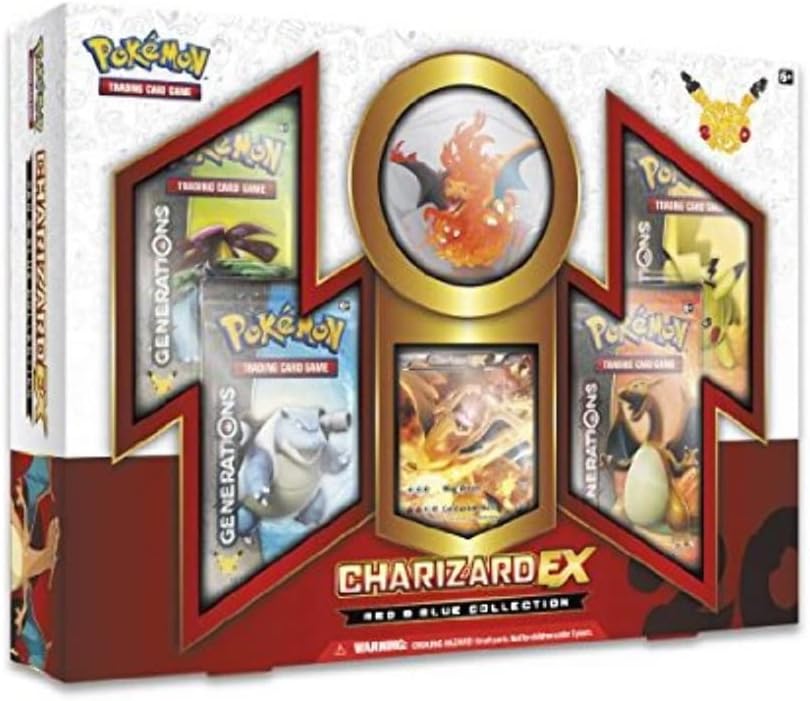 TCG: Charizard-EX Collection Card Game, Red/Blue