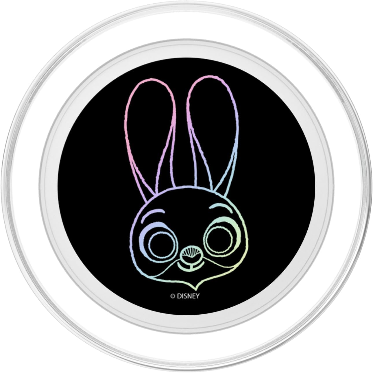 Disney Zootopia Judy Hopps Outline Gradient Color PopSockets MagSafe PopGrip for iPhone