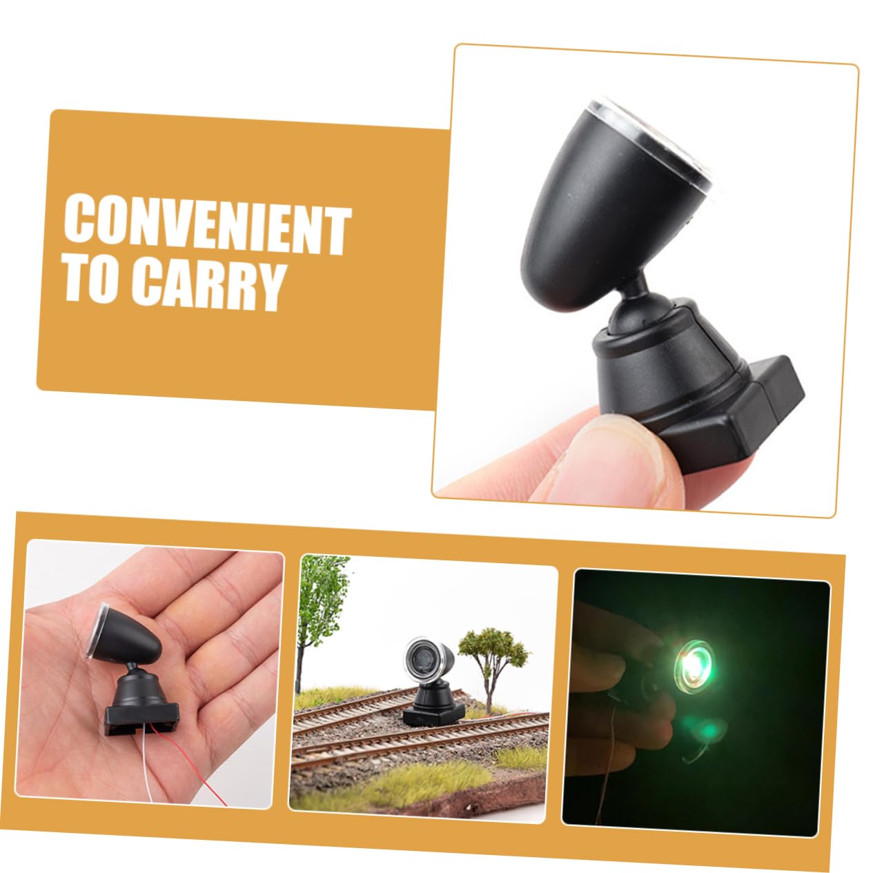 CORHAD 4sets DIY Mini Signal Lamp Model Prop for Mini House Train Light Decor 2pcs*4