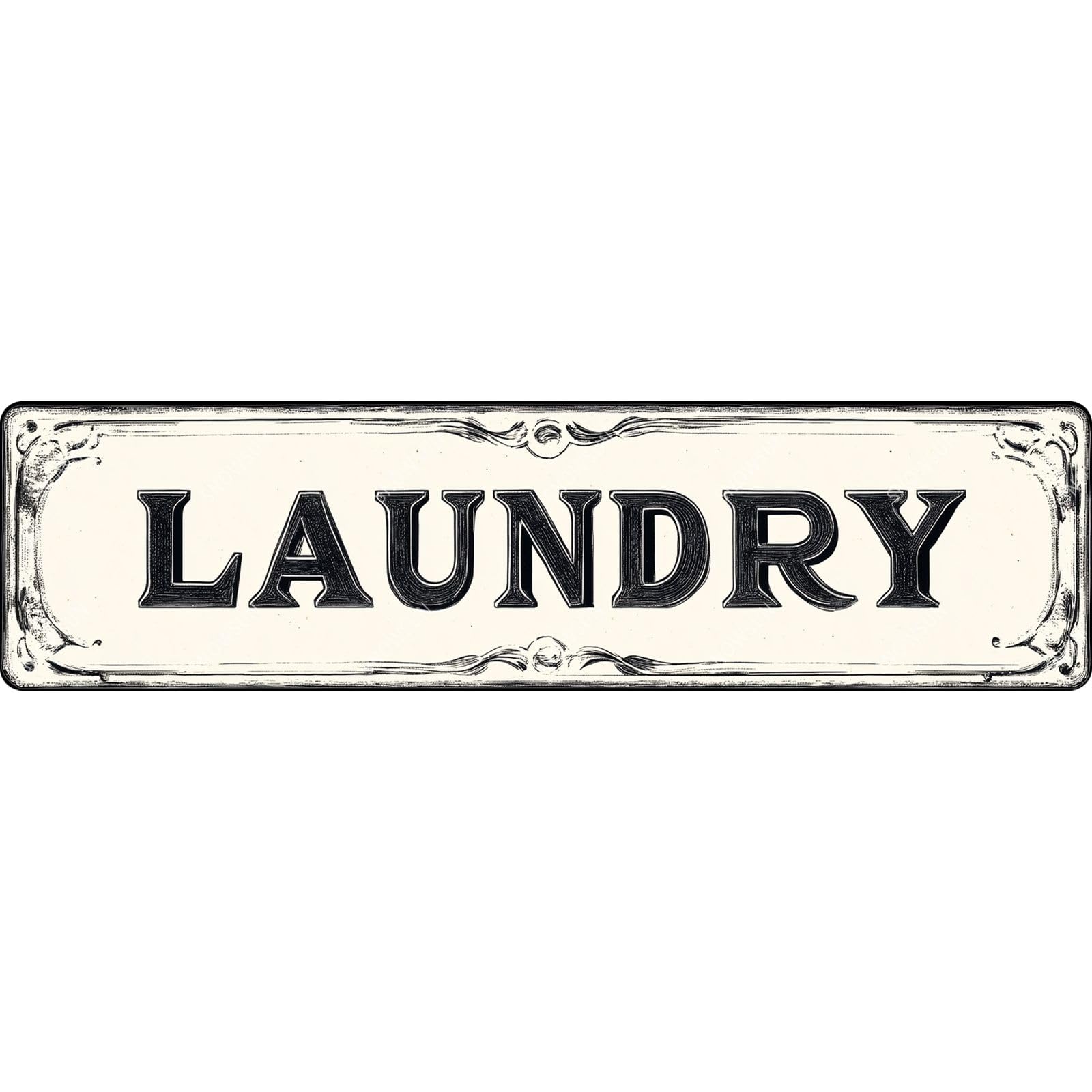 Laundry Street Tin Sign Aluminum Metal Sign Wall Decor for Home Farmhouse Bar Cafe Fence Yard Decor 4x16 Inch