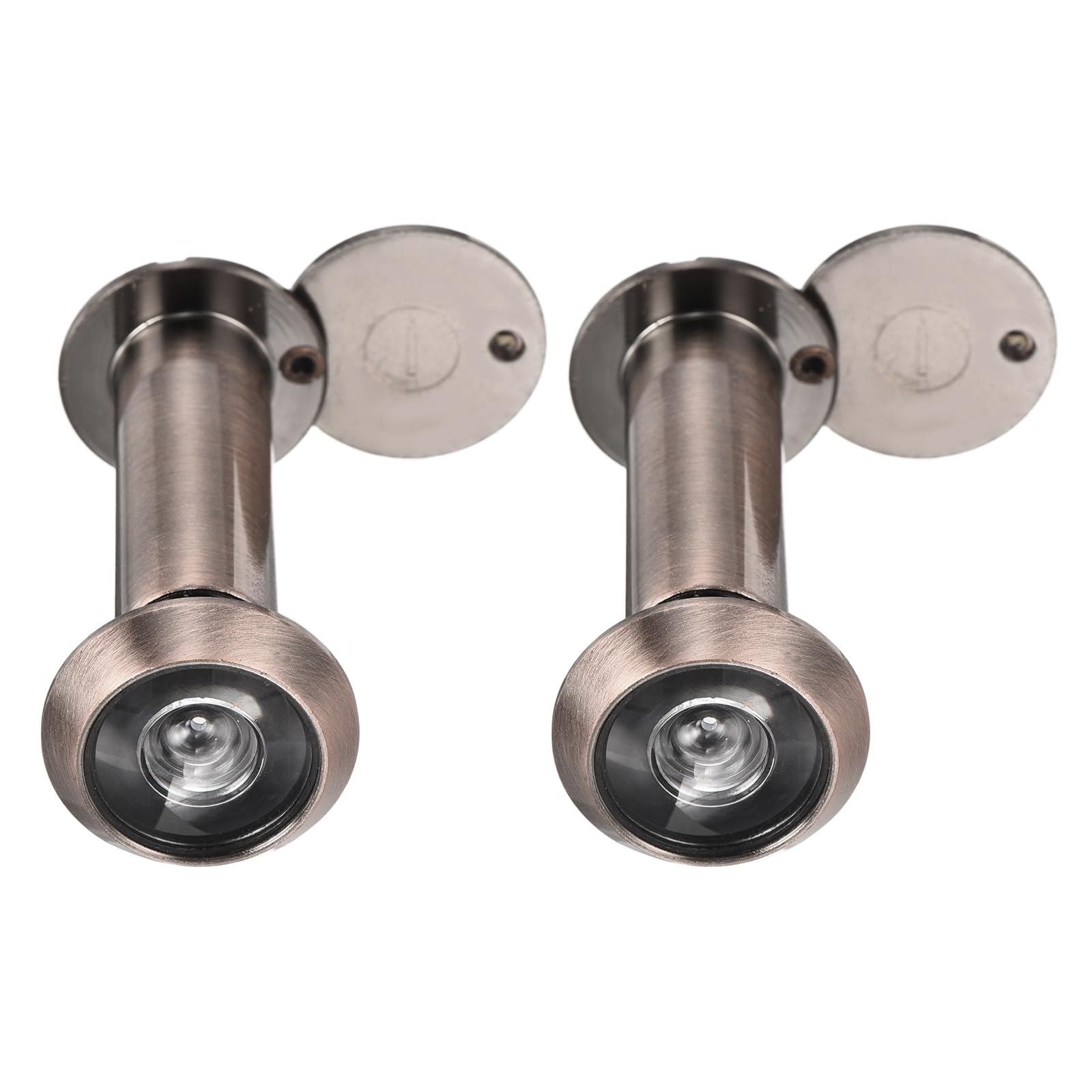 PATIKIL 9/16" Door Viewer Peephole 2Pcs 180-Degree Door Viewer Fits 2-3/16" to 3-3/4" Door Peep Hole with Rotating Privacy Cover for Home Office Hotel Red Bronze