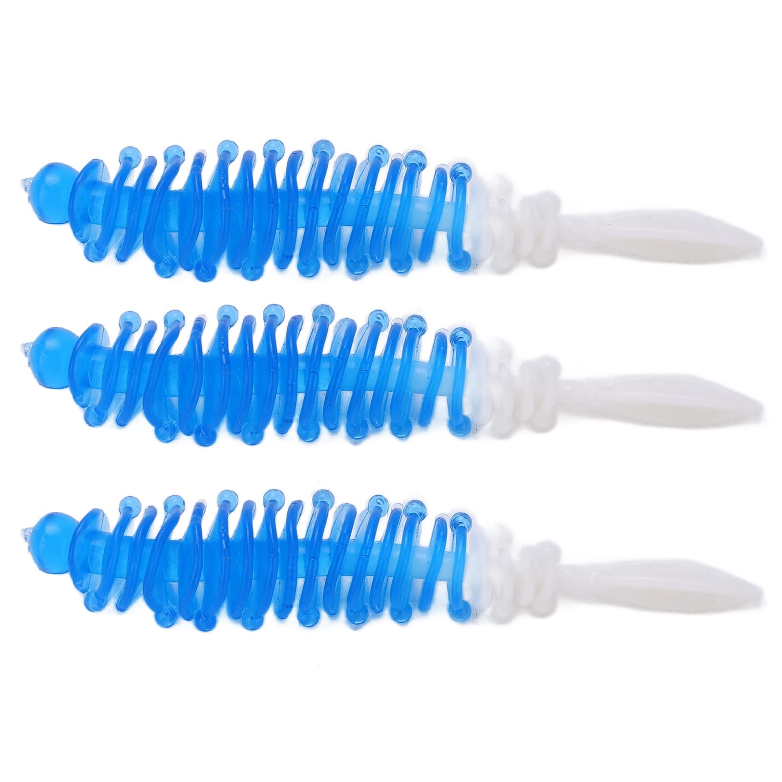 Soft Baits, 10Pcs Good Simulation Fishing Lure Double Colors High Efficiency Compact Sizes for Freshwater and Saltwater