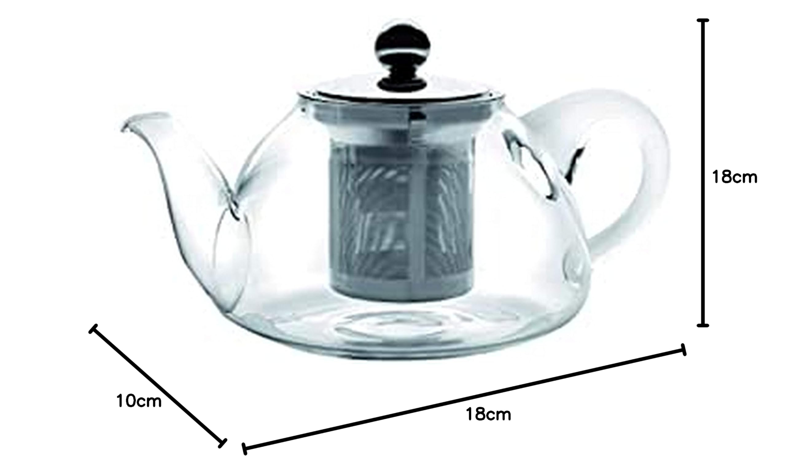 IBILI - Teekocher aus Glas mit Filter Stove, Borosilikatglas, 0,8 Liter