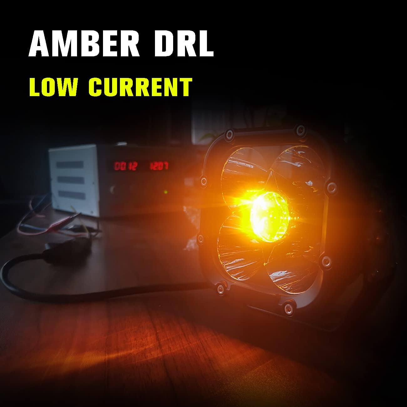 Chelhead Amber DRL 45W LED Cube Spot Beam Waterproof 65W Each Pod Ditch Lights Compatible with Trucks Tacoma Bronco Tractor Polaris Can Am X3 UTV