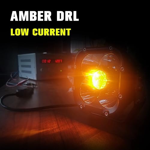 Miniatura 2 de Chelhead Luz LED ámbar DRL de 45 W, impermeable, 65 W, cada cápsula, compatible con camiones, Tacoma Bronco, tractor, Polaris Can Am X3 UTV