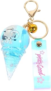 Llavero Colgante de Oso Panda Caricatura con Diseño de Móvil Accesorio Ligero y Resistente para Bolsos y Llaves Color Azul