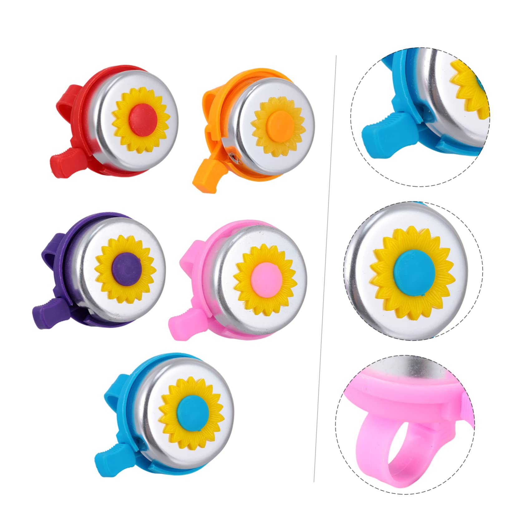BESTonZON Timbre De Bicicleta para Accesorio Girasol Y Práctico para Scooters Y Bicicletas Infantiles