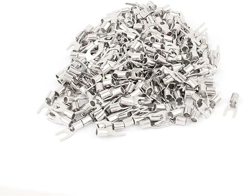 IIVVERR 250 terminales de cable de pala tipo horquilla SNB 5.5-4S sin aislamiento (250 piezas SNB 5.5-4S tipo horquilla sin terminales aislados de