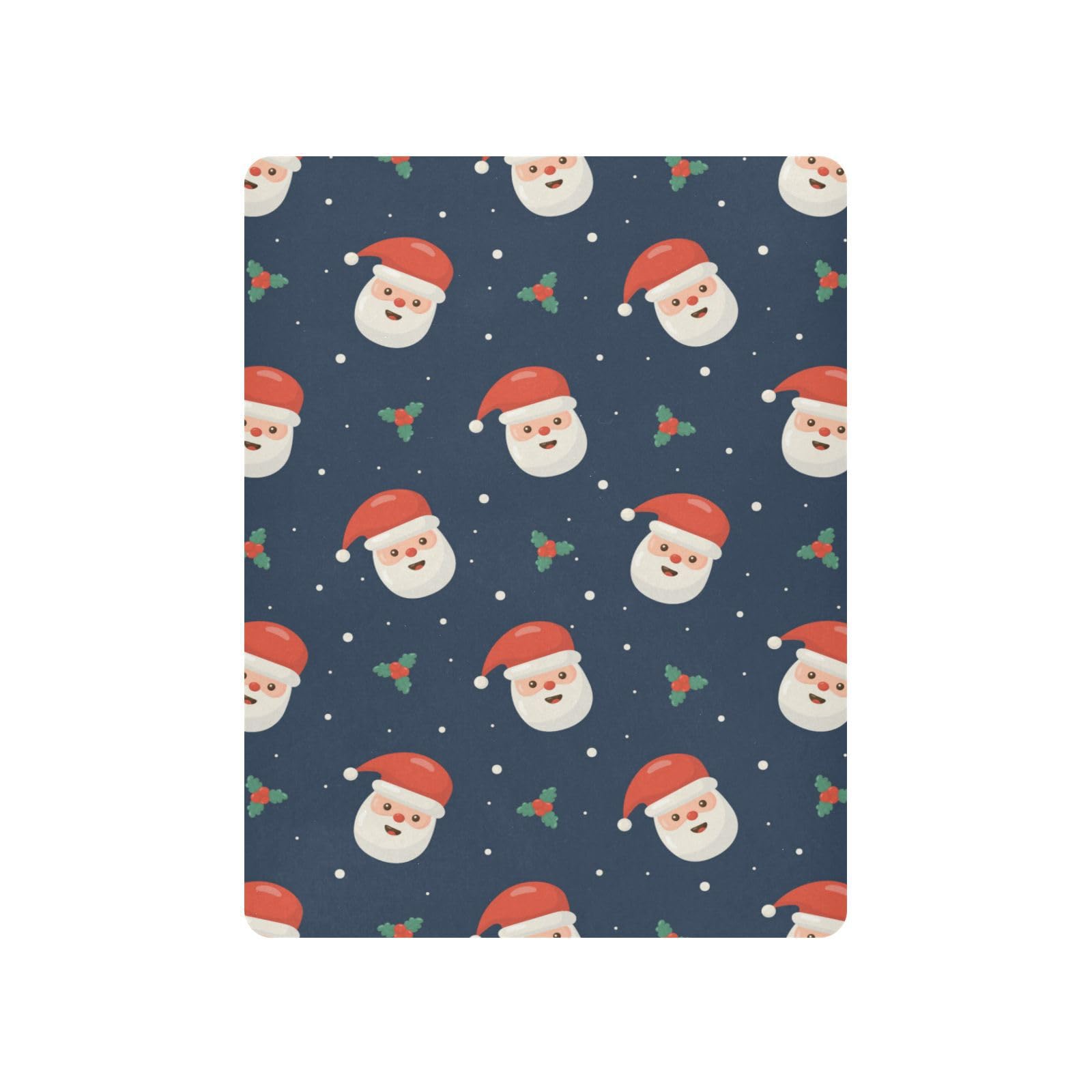 Moudou Christmas Santa Claus Playard Sheet for Boy Girls, Soft Breathable Fitted Toddler Sheet for Standard Playard Bed Mattress, 39 x 27 x 5 Inch