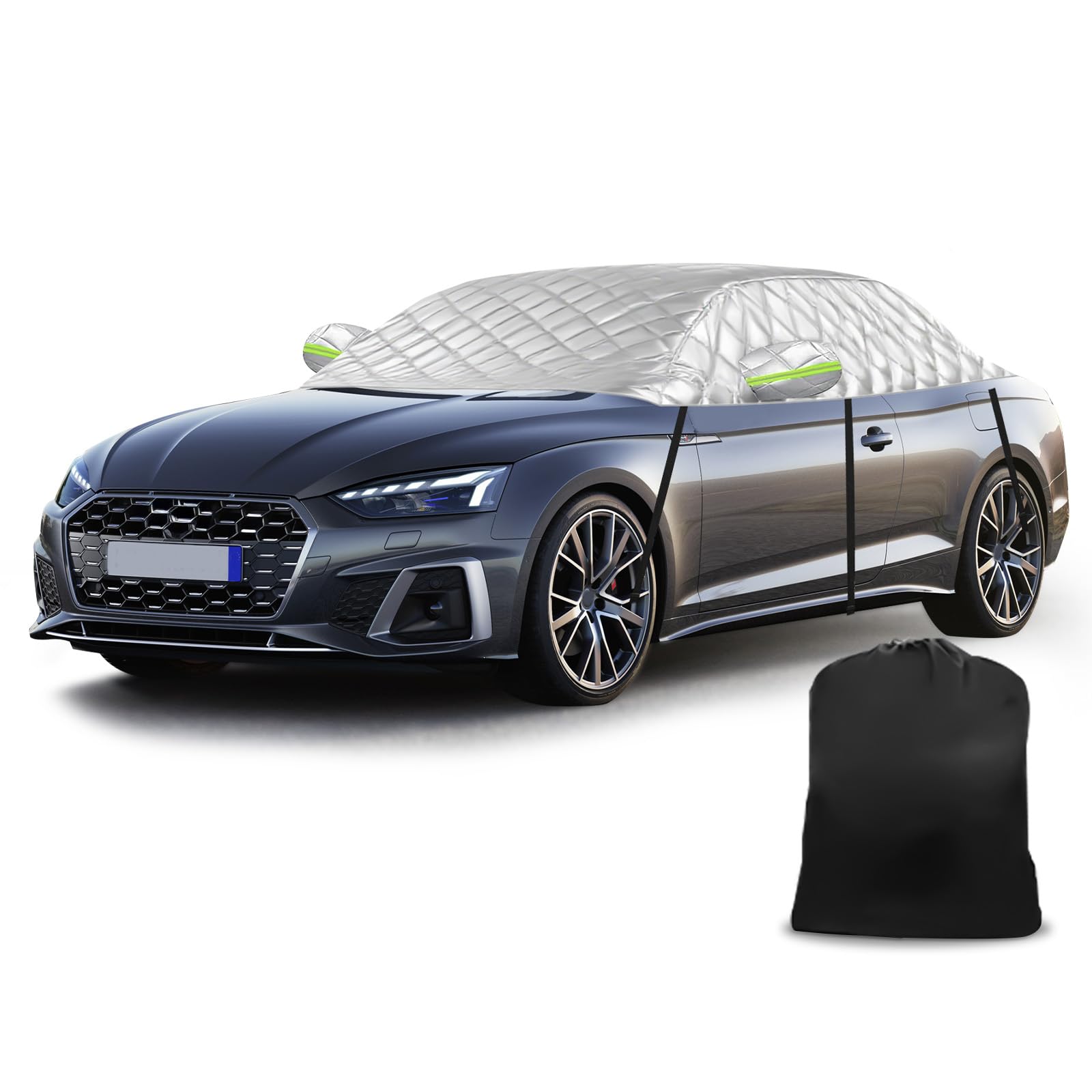 Halbe Autoabdeckung Ersatz für Audi A5/S5/RS5 Cabriolet 2007-2023, Passgenaue Softtop-Dachschutz-Autoabdeckung Wasserdicht, Verdickte Halbe Garage, Anti-Hagel und Anti-Schnee