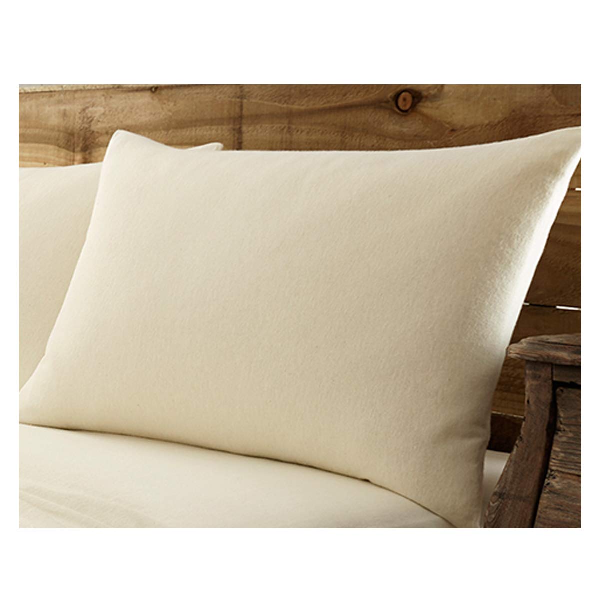 Gc Gaveno Cavailia Cream Gaveno Cavailia Luxury Brushed 100% Cotton Plain Dyed Flannel Housewife Pillow Case, [ 50X75 Cm - ]