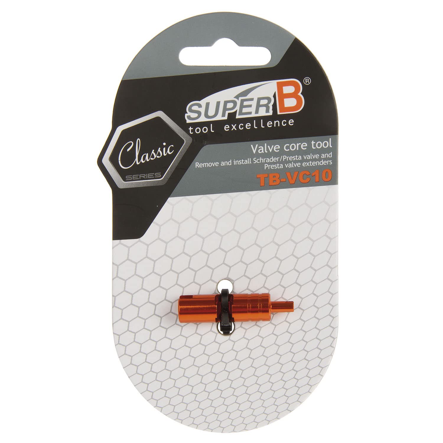 Chiave Per Valvole Super B TB-VC10 – 3 In 1 In Alluminio, Per Valvole Schrader, Francesi E Prolunghe, Unisex, Arancione - 6