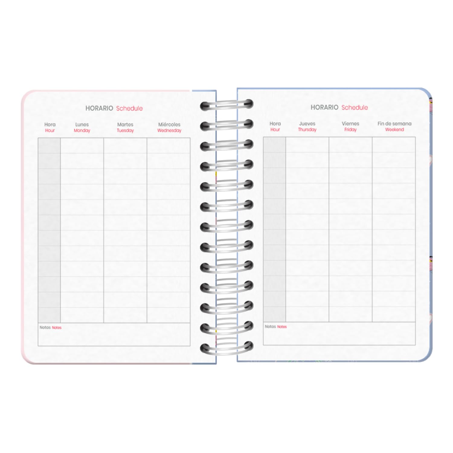 Dohe, School Diary 2024 2025, Day by Page, Size A6 (12 x 17 cm), Ring Closure and Rubber, Spanish and English - Image 3