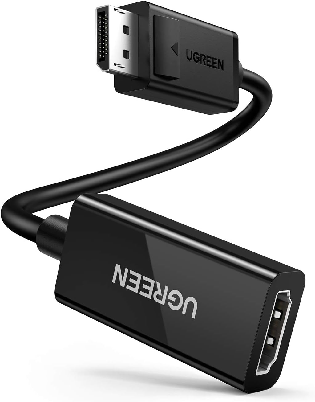 DisplayPort to HDMI Adapter 4K 60Hz Male to Female DP to HDMI Converter Video Display Cord Compatible with HDTV Monitor Projector Computer, Black (70694)