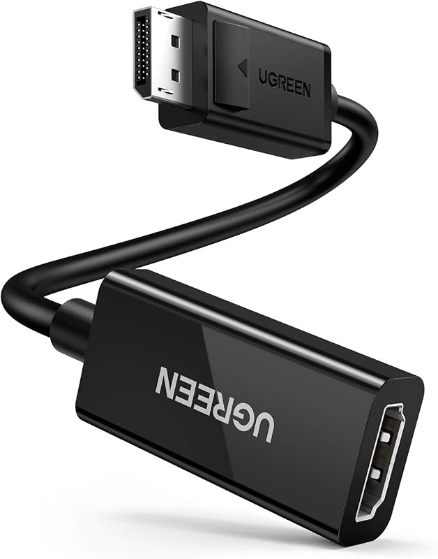 Adaptador DisplayPort a HDMI, Convertidor Macho a Hembra | 4K@60Hz, Cable de Pantalla de Vídeo, Compatible con AMD NVIDIA Dell HP PC Laptop HDTV Monitor Proyector computadora