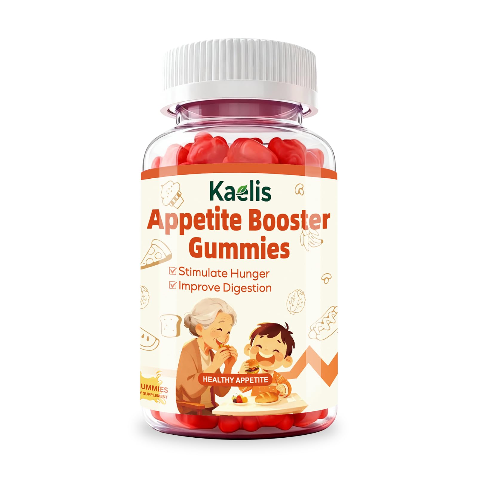 Appetite Booster Gummies for Adults: Digestive Bromelain Blend Supplememnt with Zinc Vitamins for Women & Underweight Kids Picky Eaters to Stimulate Hunger Support Gut Health Encourage Eating Growth