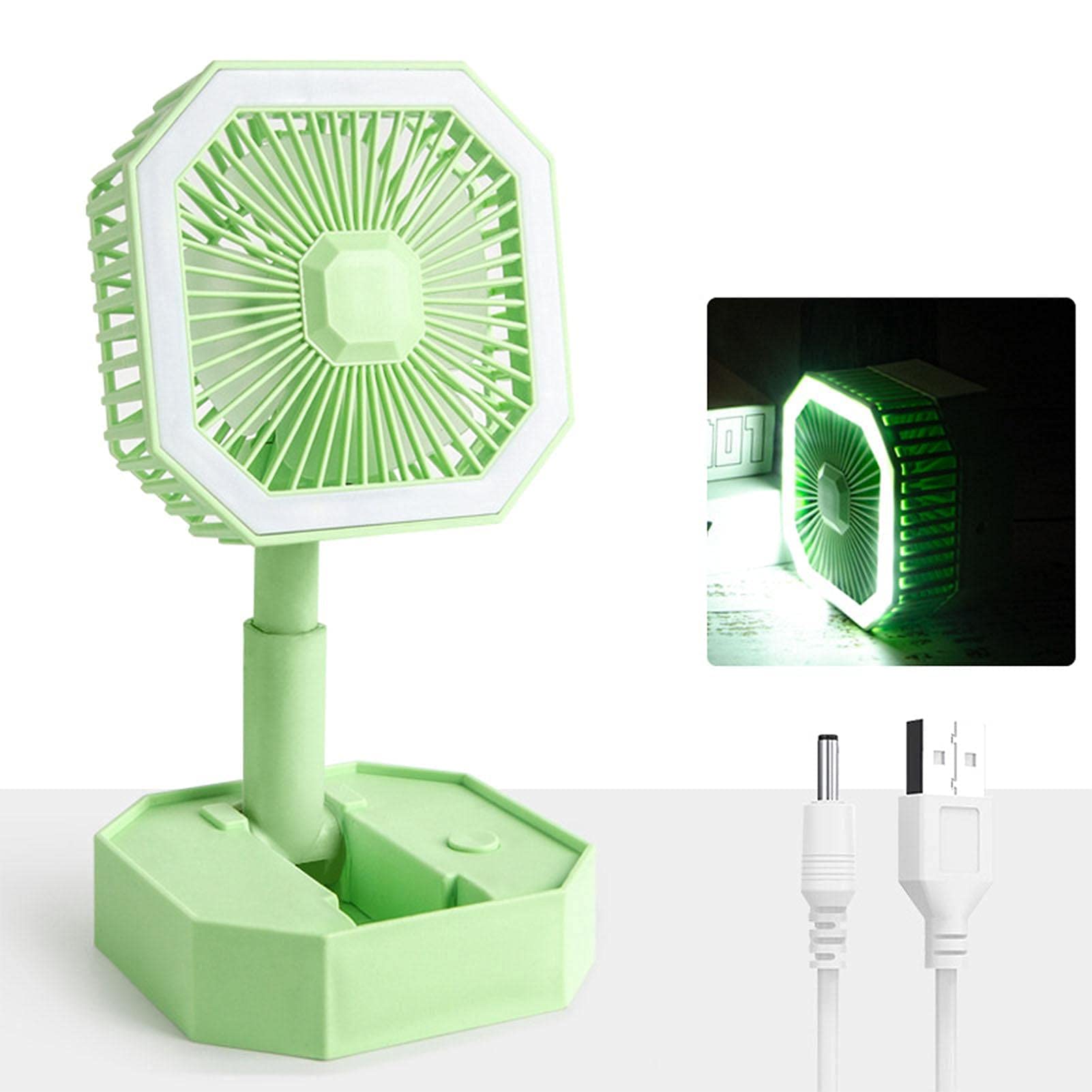 Ventola box, ventola desktop intelligente, ventola alimentata tramite USB, regolazione della velocità del vento, funzionamento silenzioso vento forte per viaggi all'aperto in auto da casa e ufficio