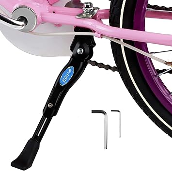 Cyfie Bike Kickstand for 16 18 inch Kids Bicycle Kickstand Adjustable Center Mount Aluminum Alloy Kick Stand Rest for 16