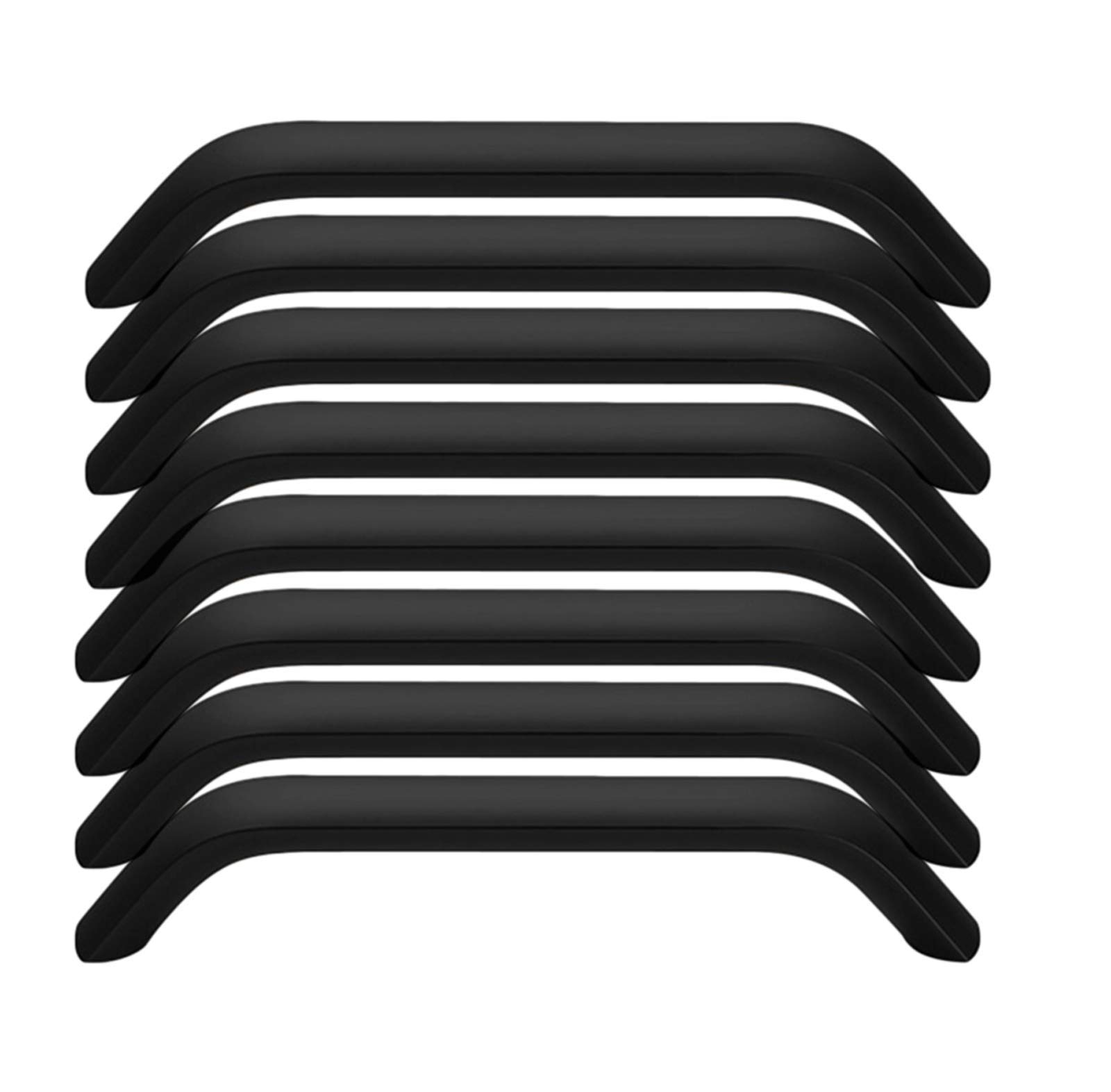 Poignée de meuble noire 192mm lot de 8 poignées en arc pour armoire et tiroir