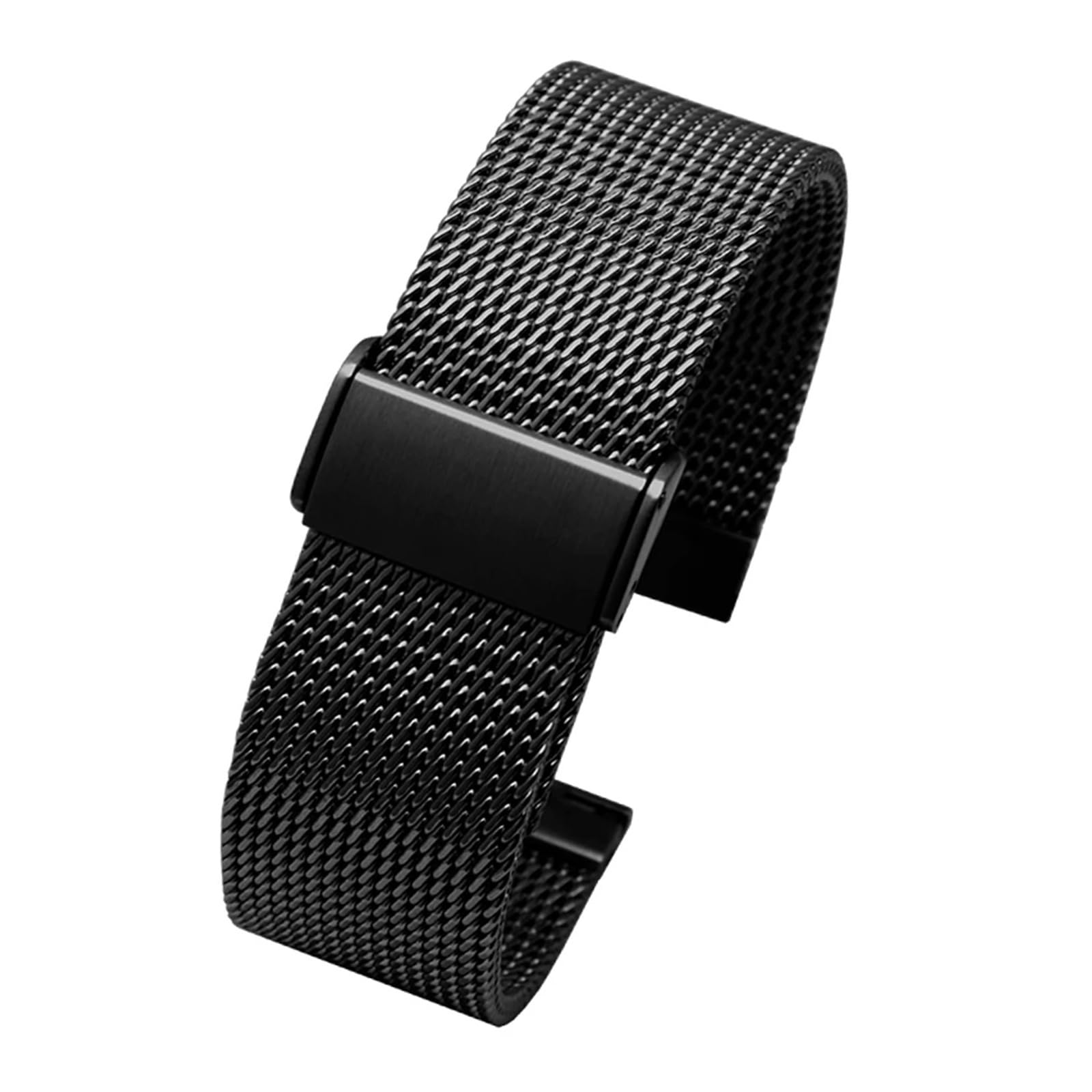 Watchband Metal Strap Mesh Bracelet 20 22mm Suitable For Daily Wear(G29-04-black,20mm)