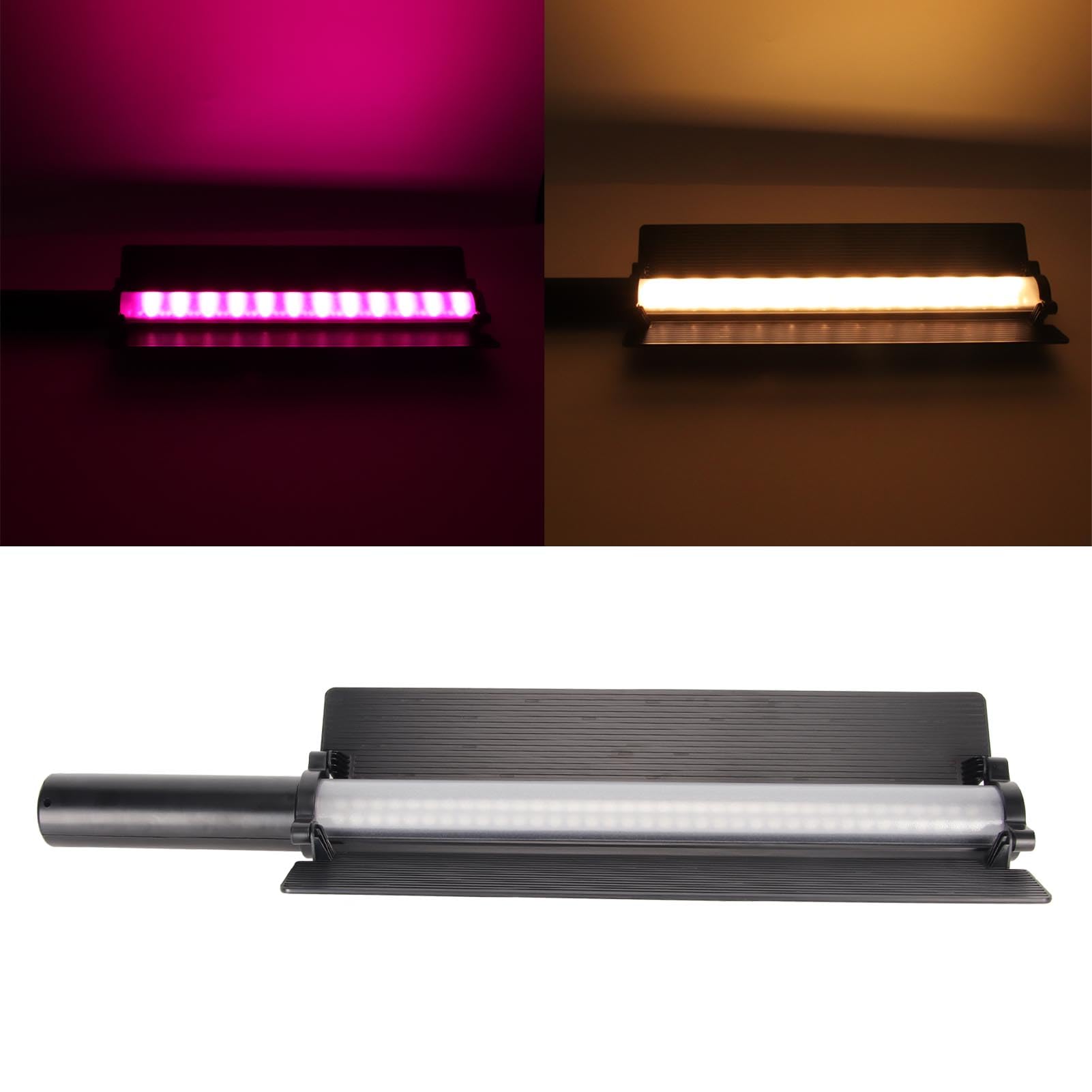 Varita de Luz LED de Mano RGB con Control de Aplicación y Visera de Metal, 360° a Todo Color 24W 2500K-9900K Tubo de Luz para Fotografía con 24 Escenas Preestablecidas Batería de