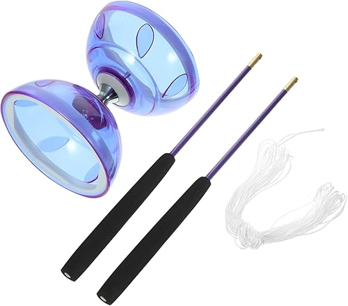 1 Unidades diábolo de plástico yoyo para niños - Yoyo chino triple rodamiento niños juguetes insensible yoyo respiración dedo chino yoyo profesional