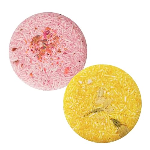 VERT Barra de champú, 2 piezas, jabón de champú sólido 100% natural para cabello tratado seco dañado, esencia vegetal vegetariana, ayuda a detener