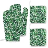 Gants De Cuisine Et Maniques Reen Pictogramme Plantes Gants De Cuisine Et Maniques en Silicone 4 Jeux De Gants De Cuisine Et Gants De Cuisine 14X30cm
