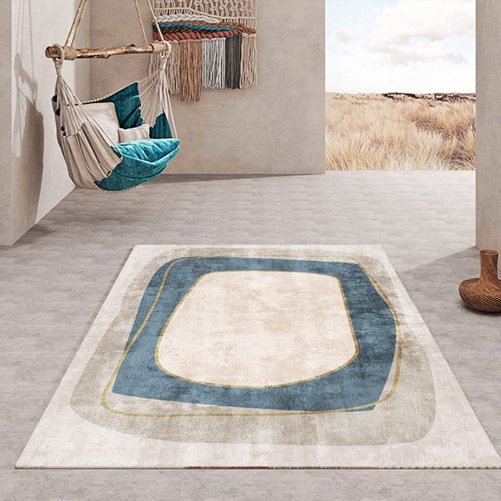 Tonuuoei Rugs Living Room Large Soft Area Rug Vintage Carpet Boho Short Pile Traditional Modern Abstract Rug, Multicoloured,I,140 x 200 cm