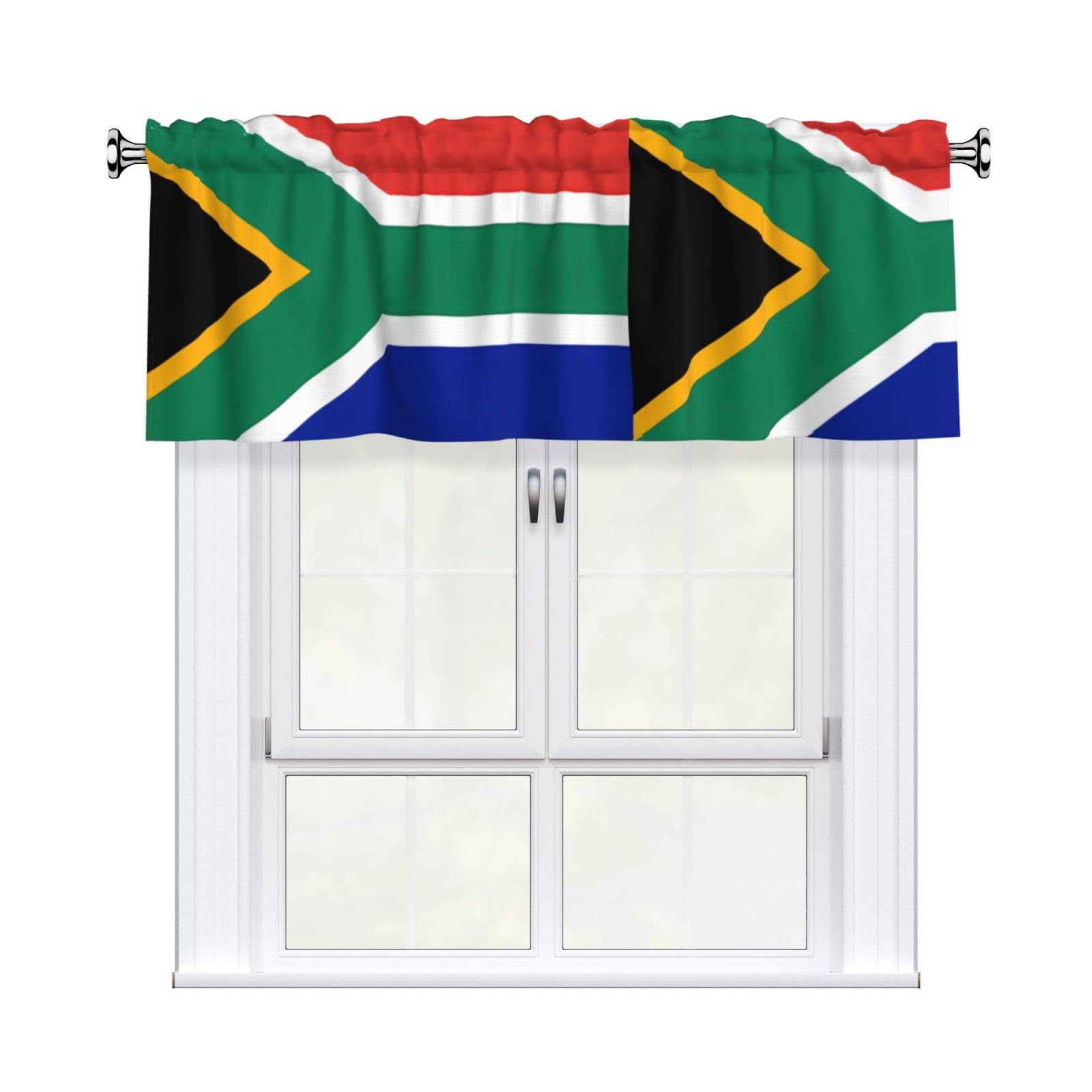 WHJSSF South Africa flag Prints Housewarming Gift – Peach Skin Window Valance 54x18 for a Cozy Kitchen Refresh