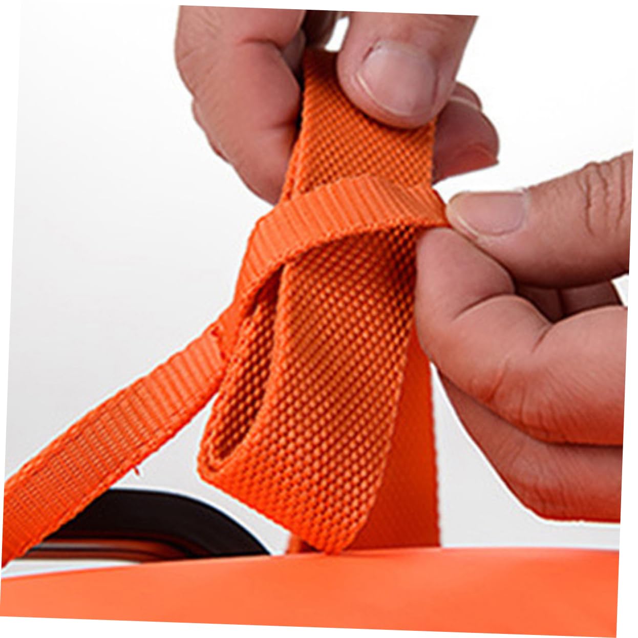 Abaodam Orange Ankerboje mit Verstellbarem, Abnehmbarem Hüftgurt | Nylon, Leicht und Einfach Aufzublasen, Schwimmhilfe fürs Offene Wasser, Kompakt für Schwimmzubehör