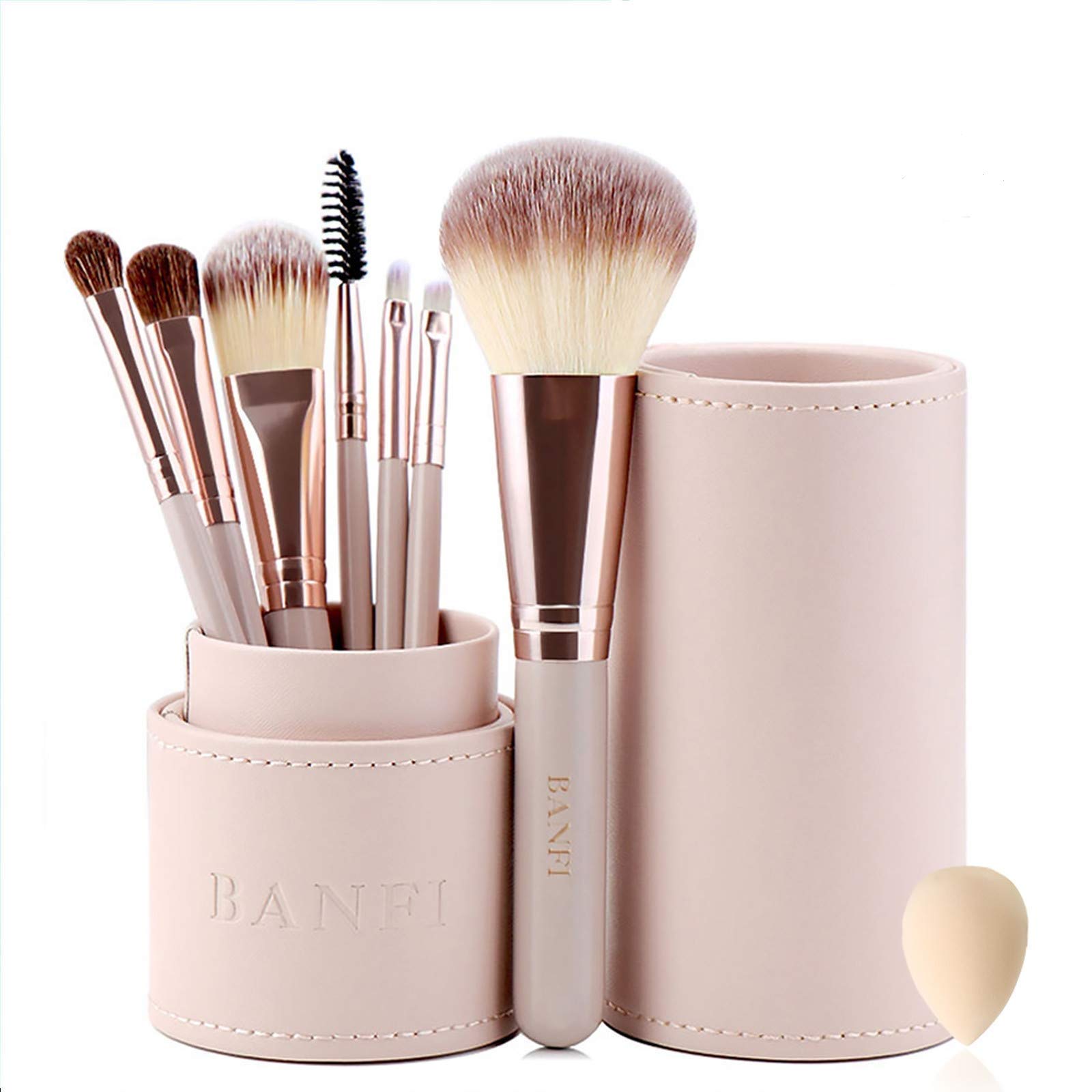 Amazon | メイクブラシ,7本セット 人気 化粧筆 高級繊維毛 化粧ブラシ  