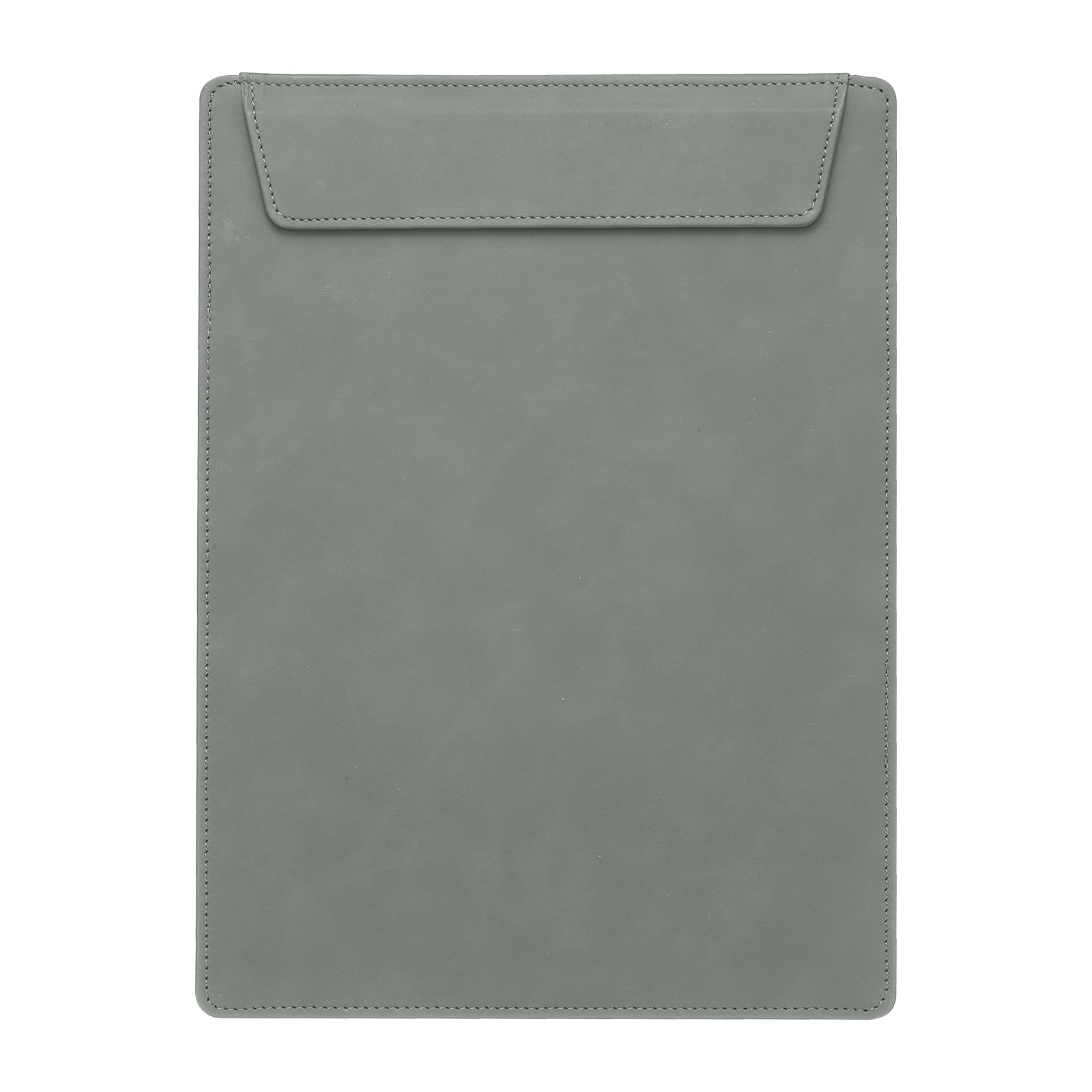 PATIKIL A4 Letter Size PU Leather Clipboard, 9"x12" Business Magnetic Padfolio with Pen Holder Organizer Office Folder Writing Board, Gray