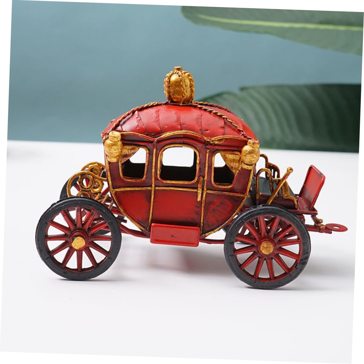 STOBAZA Decorative Retro Pumpkin Carriage Model Unique Metal Ornament for Home Decor Creative Table Decoration for Living Room Bedroom Study Choice